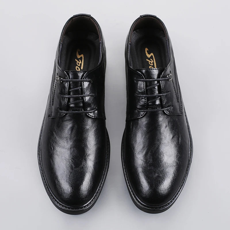 Men's Casual Shoes Genuine Leather Lace-Up Oxford Shoes For Men Fashion Sneakers Luxury Brand Male Derby Shoes Business Footwear