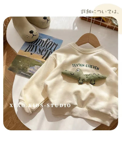 90-130cm Children's Spring Autumn Winter Cotton Set Boys Girls Cartoon Two Piece Set Korean Sweater +Pant Baby Clothes Outfits