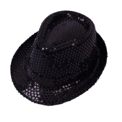 British Top Jazz Hat Bucket Hat Men Women Stage Performance Sequin Hat Shining Christmas Fedoras Party Parent  Hat Hollween