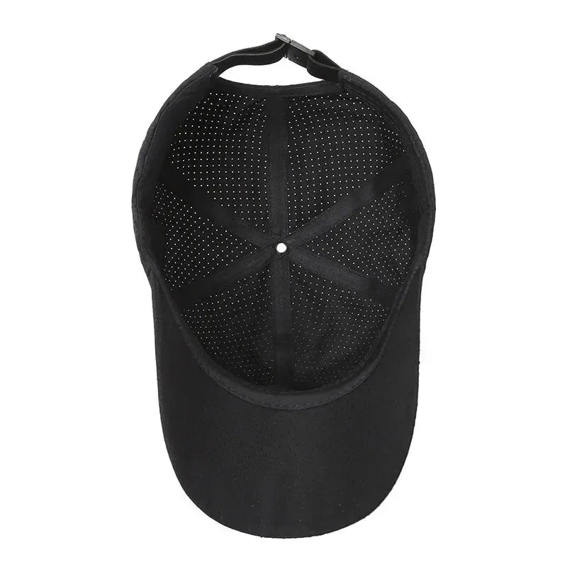 Summer Small Leather Label Quick-dry Baseball Cap Outdoor Sports Running Duck Cap Fashion Trend Simple Hat Men