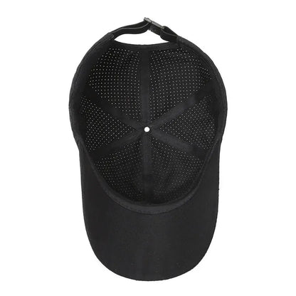Summer Small Leather Label Quick-dry Baseball Cap Outdoor Sports Running Duck Cap Fashion Trend Simple Hat Men