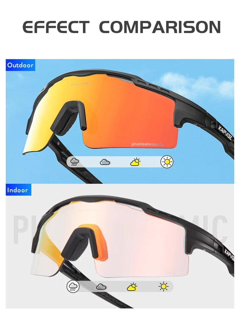 Photochromic Sunglasses UV400 Bike Bicycle Glasses Men's Blue Sports Woman Cycling Eyewear Outdoor MTB Glasses Bike Goggles