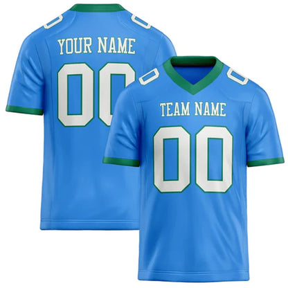 Customized Team Name Number Name Rugby T-shirts Personalized DIY Electric Blue Mens Sports T Shirt Loose Quick Dry Team Uniforms