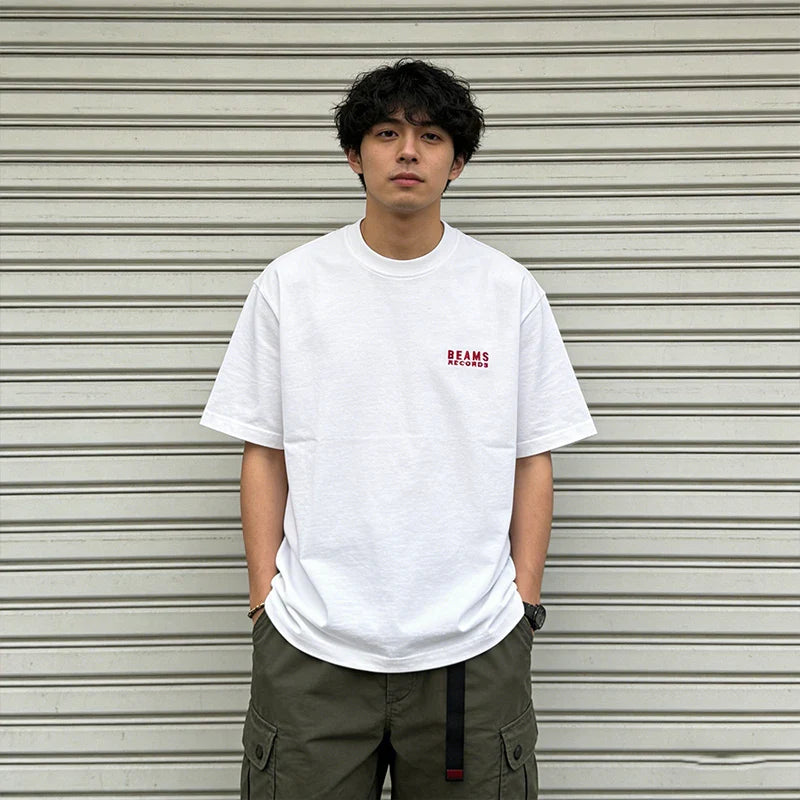 Japan Style Harajuku Fashion Cotton O-Neck Tops Mount Fuji letter Embroidery Pattern Tees Summer Men Women Short Sleeve T-shirt