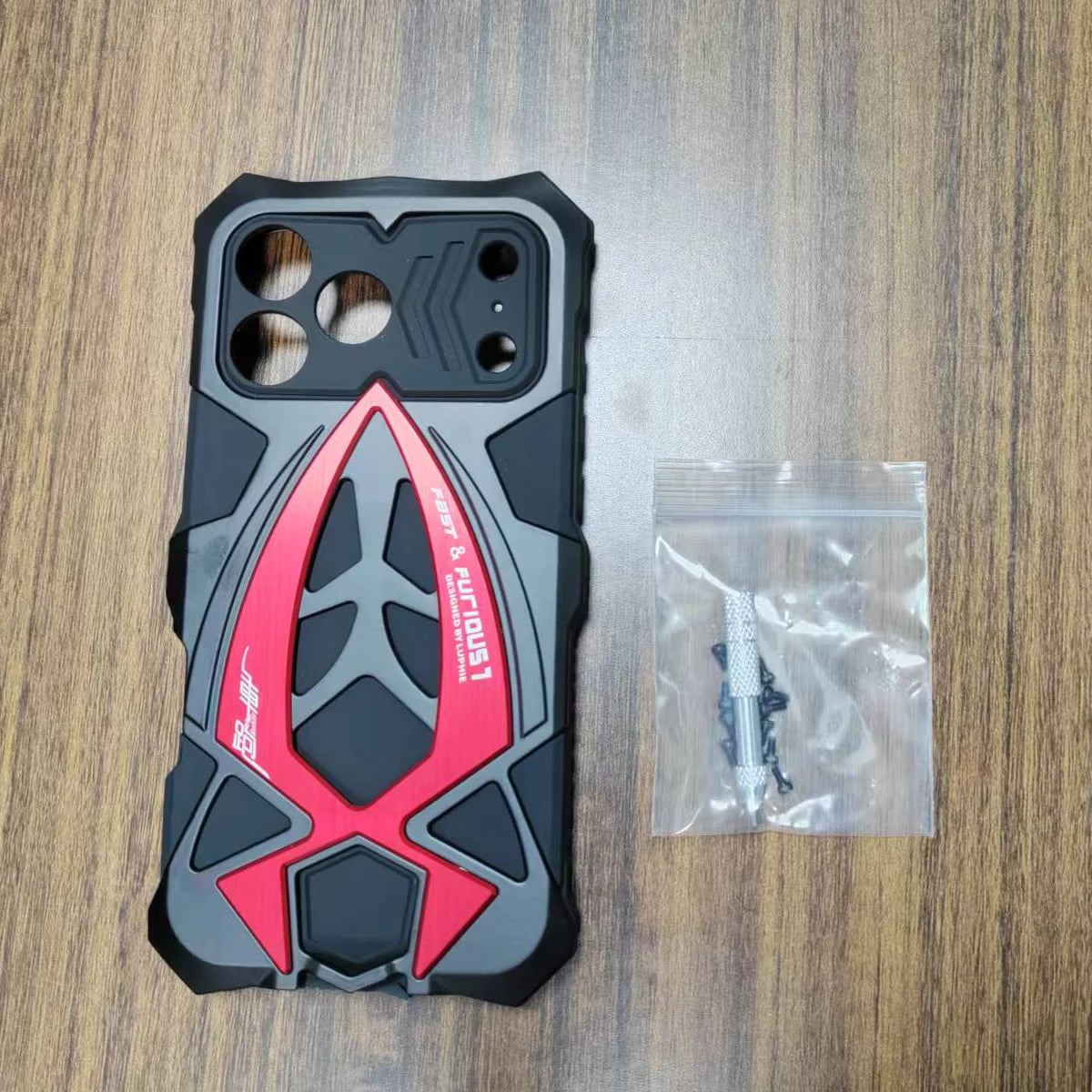 For iPhone 17 Pro Max Luphie Rugged Phone Case Armor Shockproof Metal Funda TPU Shell Bumper Cover Net 120g