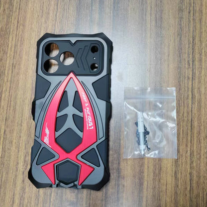 For iPhone 17 Pro Max Luphie Rugged Phone Case Armor Shockproof Metal Funda TPU Shell Bumper Cover Net 120g