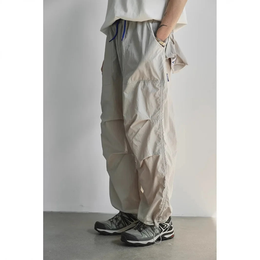 Men's Summer Outdoor Quick Dry Pants Loose Straight Leg Joggers Casual Hiking Trousers Unisex Breathable Streetwear Asian Size