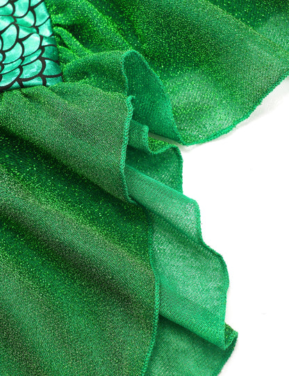 Mermaid Costume for Girl Long Sleeve Girls Dress Carnival Evening Party Dresses Kids Halloween Birthday Prom Dress Up Clothes