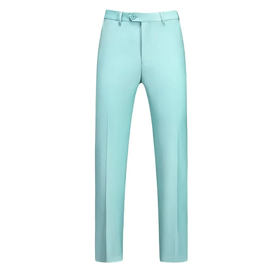 19 Color High Quality Men's Solid Color Slim Fit Suit Pants 2025 Fashion Formal Business Social Groom Wedding High End Trousers