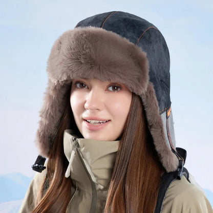 Russian Hat Men Women New Thick Warm Autumn Winter Fur Hat Male Female Windproof Snow Ski Trapper Earflap Cap Bomber Hat