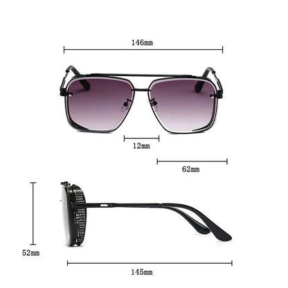 New Punk Square Sunglasses For Men Vintage Fashion Glasses Retro Steampunk Sunglasses Women Trendy Gafas De Sol Hombre Zonnebril