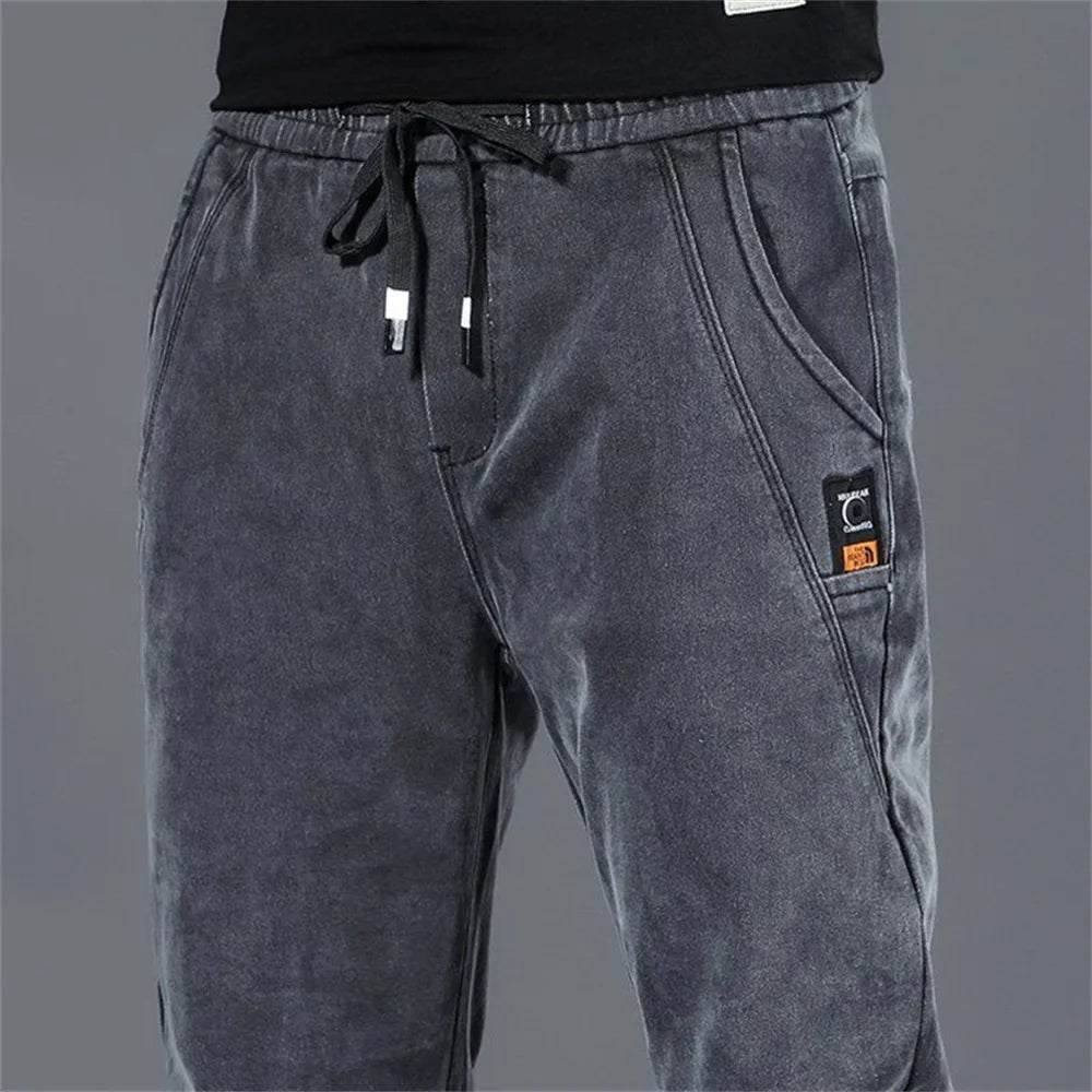 New Man Pants Hip Hop Harem Jeans Men Trousers Loose Joggers Denim Casual Sweatpants Korea Trousers Streetwear Men Clothing