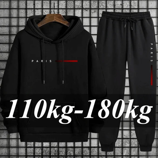 Men's Tracksuit Hoodies Pants Plus Size Autumn Winter Daily Casual Sporty Jogging Suit Fashion Sweatshirt Outfit Male Sports Set