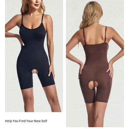 Bodysuit Shapewear Women Open Crotch Tummy Control Full Body Shaper Seamless Slimming Sheath Butt Lifter Abdomen Shapers Corset
