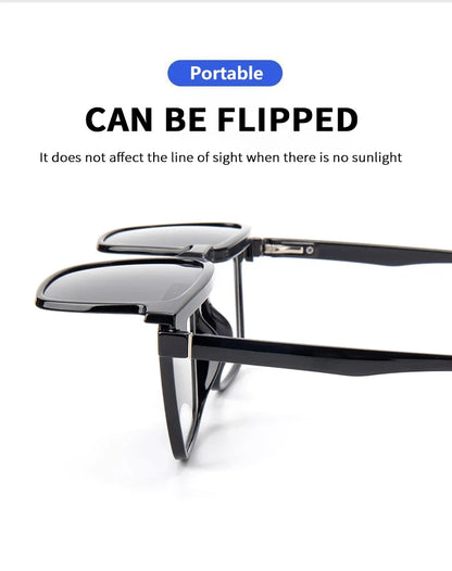 Gradient Men Flip Up Clip on Men Driving Polarized Oversized Optical Myopia Glasses Magnetic Eyeglasses For Women TJ2191