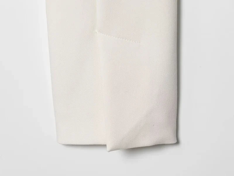 2025 autumn winter new professional women's simple fashion white short commuting zhongshan collar suit jacket