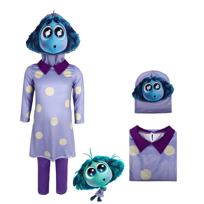 NewAnime Movie Inside Out Joy Cospaly Costume Joy Anger Fear Cos Outfits For Adult Halloween Stage Performance Costume