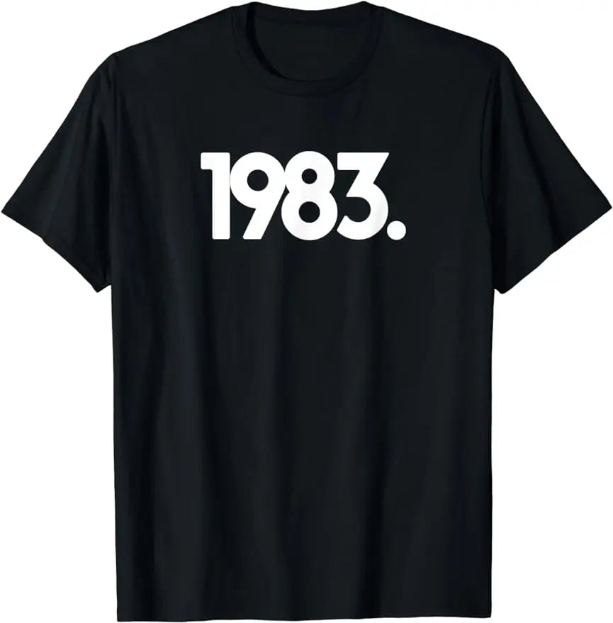 Men's 43st Birthday T-Shirt: Born 1983 Retro Streetwear Style Vintage Retro for Men's Graphic T-Shirts Birthday Gifts TShirt