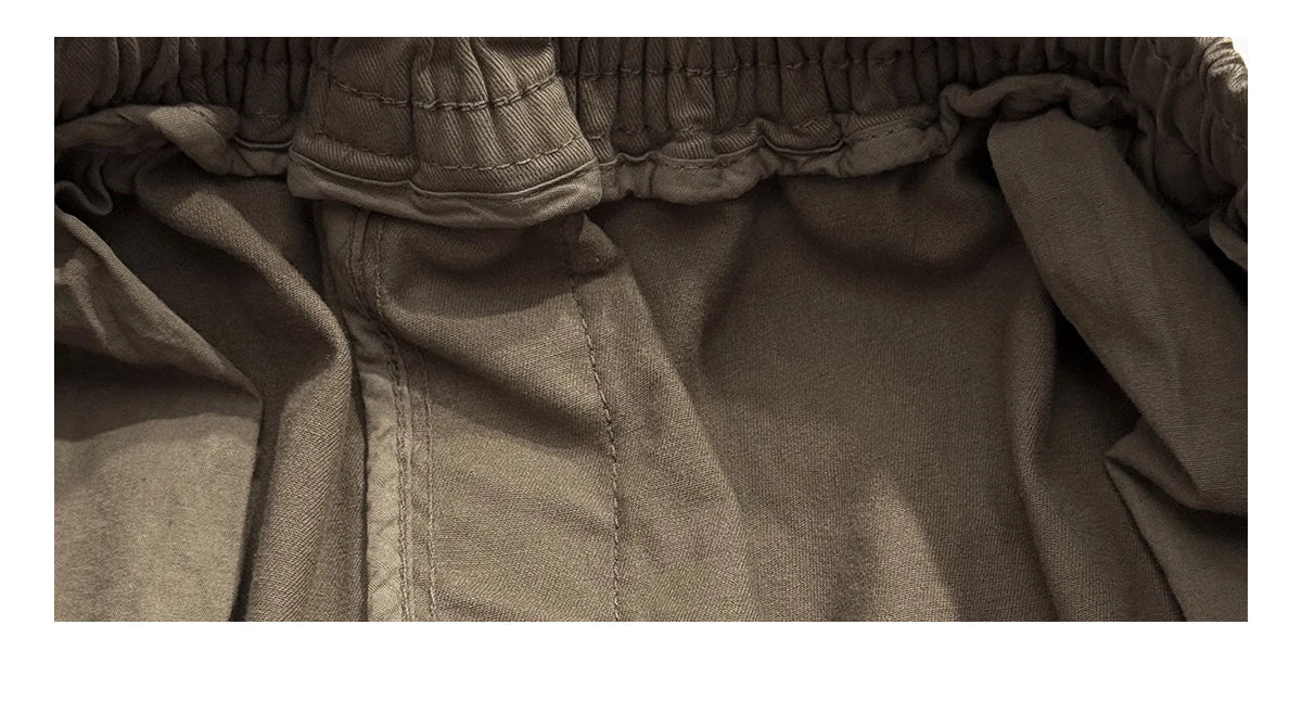 Korean Streetwear Baggy Cargo Pants Men High Quality Multi Pocket Retro Jogger Loose Fit Hip Hop Casual Oversized Haram Pants