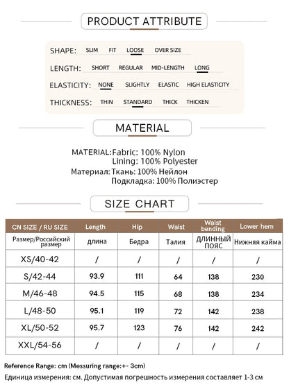 Vacation Long Skirt 2025 Summer Women Loose Sun Protection Office Lady Solid Pockets Elastic Waist Cord Slit Skirt 12542106