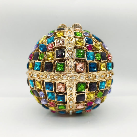 2025 New Design Mother Day Gift Stained Glass Rhinestone Clutch Bell Shaped Hollow Diamond Banquet Prom Ladies Evening Bag