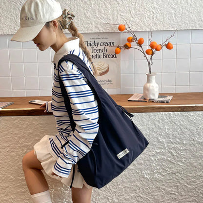 New Fashion Simple Shoulder Bag Women Large Capacity Comfortable Versatile Texture Tote Bag Simple Casual Storage Handbag