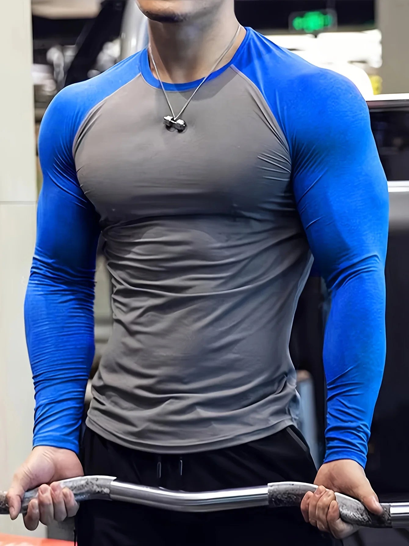 3-piece men's compression training suit, men's sun protection quick drying fitness suit, quick drying football basketball tight
