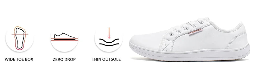 Minimalist Wide Toe Shoes Unisex Barefoot Zero Drop Sneakers Casual Artificial Leather Fashion Shoes