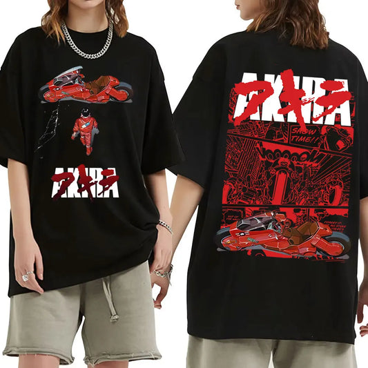 Japanese Science Fiction Cartoon Movie Anime Akira Shotaro Kaneda Graphic T Shirts Men Women Hip Hop Vintage Oversized T-shirts