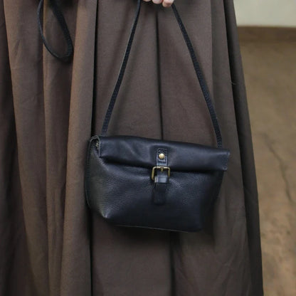Soft Genuine Leather Women Messenger Bag Female Real Leather Crossbody Shoulder Bags Small Handbag Retro Phone Bag for Girls