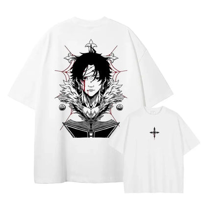 T-shirts Vintage Washed Anime Hunter T Shirt Oversize Manga Killua Zoldyck Gon Hisoka Chrollo Tops Tees Men 100% Cotton
