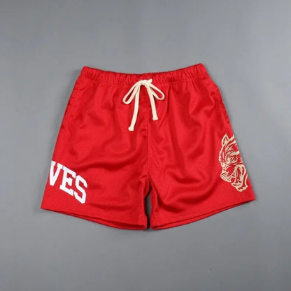 Mens Summer Streetwear Sports Casual Motorcycle Shorts Gym Fitness Mesh Quick Dry Running Beach Basketball Jogger Short Pants