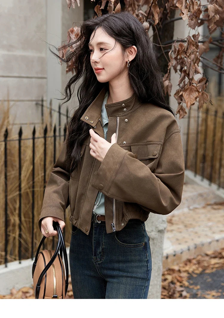 Vintage Green Blouse Women French Lapel Bow Lace-up Top 2025 Autumn Sweet Shirt Sleeve Outwear Commute Shirts MXD44C0337