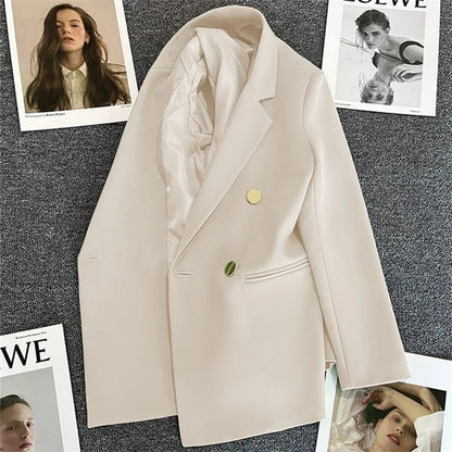 Casual Plaid Women's Suit Jacket Spring Autumn New Style Large Size Street Style Top Quality Polyester Commute Style Fashionable
