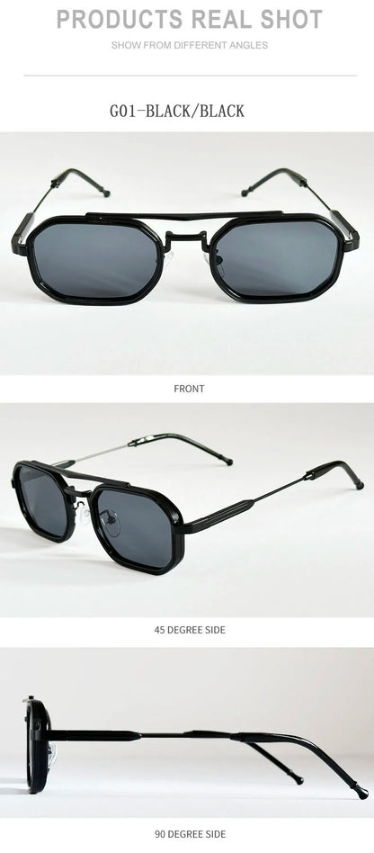 Square Punk Sunglasses For Men Luxury Vintage Steampunk Sunglasses Women Trendy Fashion Glasses Dropshipping Gafas De Sol Hombre