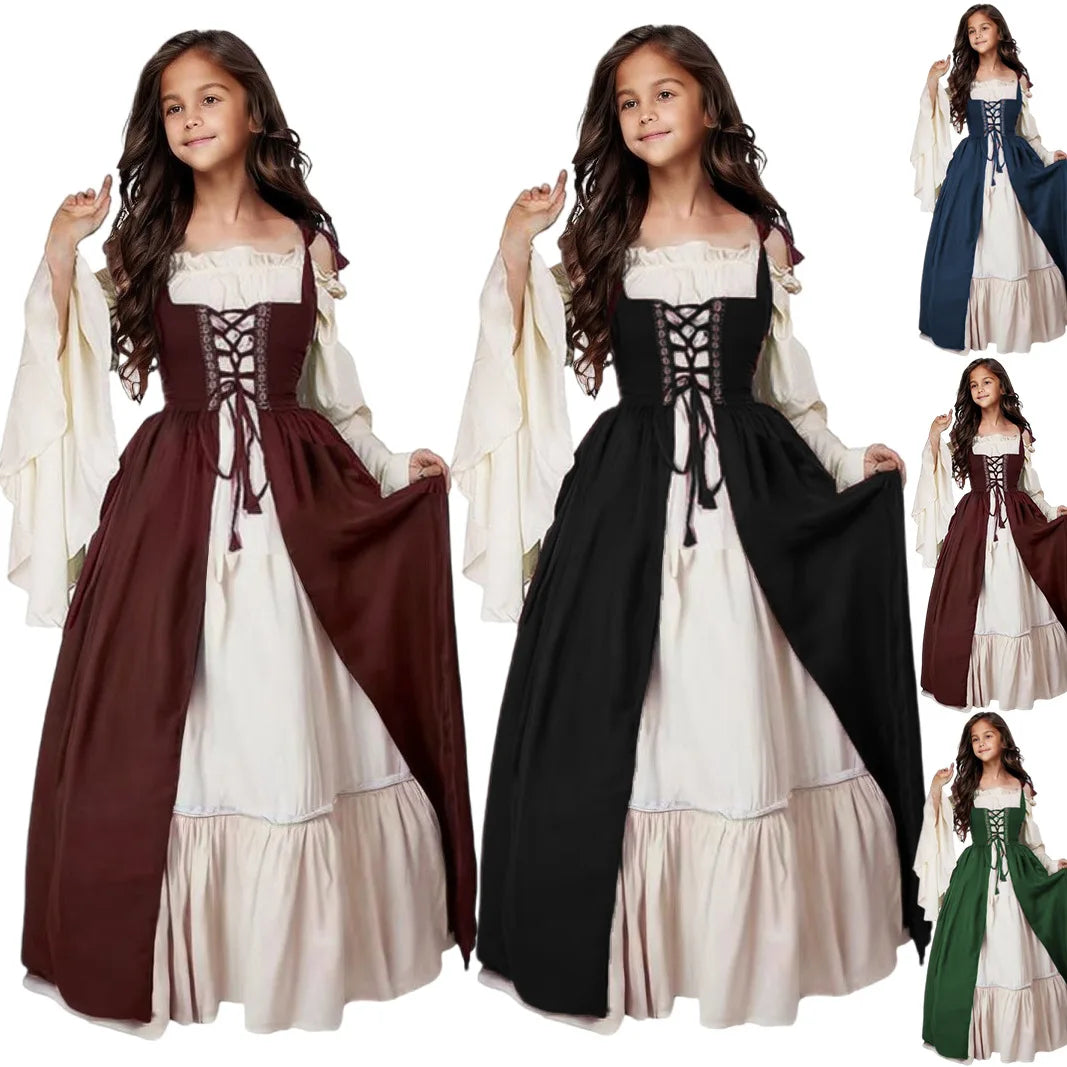Medieval Renaissance Drama Dance Costume Halloween Girdle Cos Dress Halloween Costumes for Women Dress Love Live Cosplay
