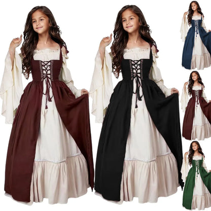 Medieval Renaissance Drama Dance Costume Halloween Girdle Cos Dress Halloween Costumes for Women Dress Love Live Cosplay