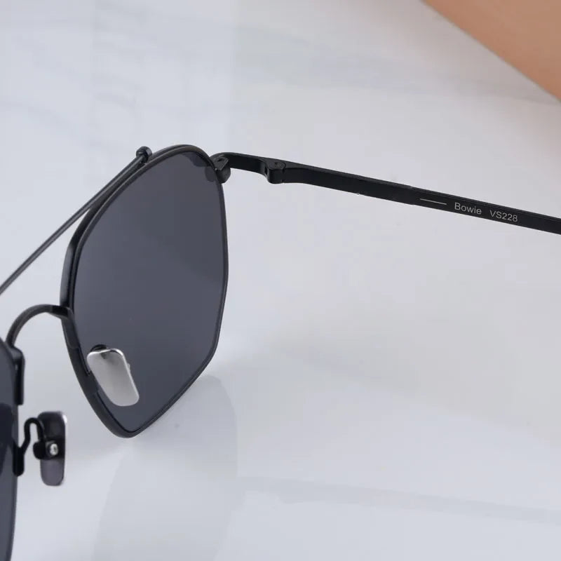 Designer Women's Sunglasses Bowie Big Square Alloy Fashion Street High Quality Luxury Design Classical Ultralight UV400 Glasses