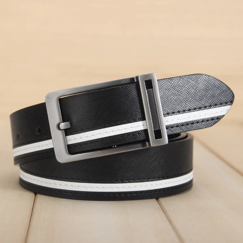 Luxury Brand Belts for Men &Women Unisex Fashion Shiny White Design pin Buckle High Quality Waist Leather Belts ceinture homme