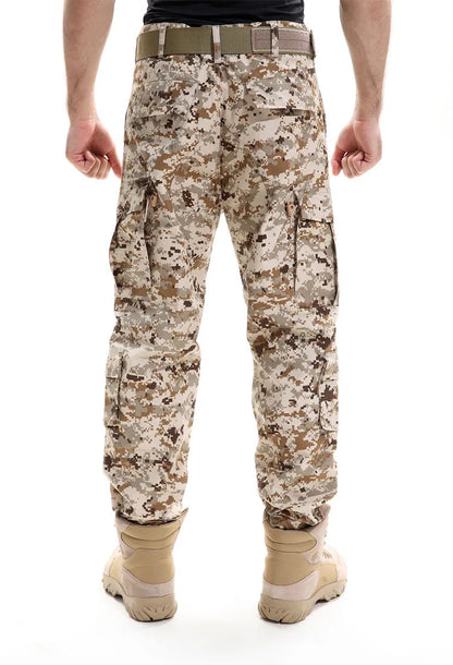 Men's Camouflage Tactical Pants Multi-Pockets Hunting Digital Camo Training  Cargo Pants New Spring  Long Trousers for Men