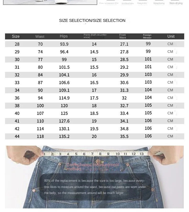 Summer Designer Clothes High Quality Punk Harajuku Fashion Casual Plus Size Slim Fit Denim Jeans for  2024 Cowboy Pants for Men