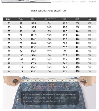 Summer Designer Clothes High Quality Punk Harajuku Fashion Casual Plus Size Slim Fit Denim Jeans for  2024 Cowboy Pants for Men