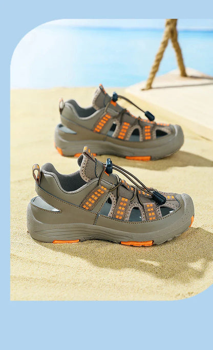 Summer New Children's Outdoor Beach Sandals Anti slip and Wear Resistant Mountaineering Shoes Fashion Casual Breathable Sandals