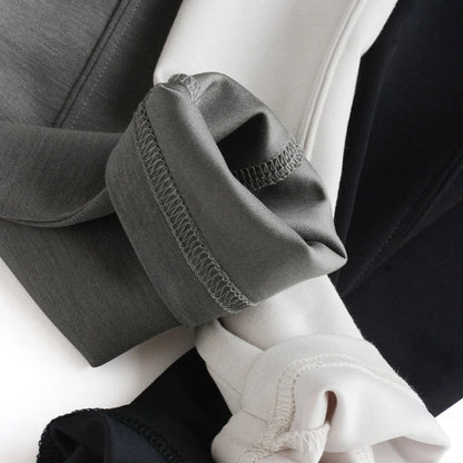 Shape-Retention & Pilling-Resistant Long-Sleeve Tee: Contrast Collar Design + Stretchy Fit Men's Undershirt