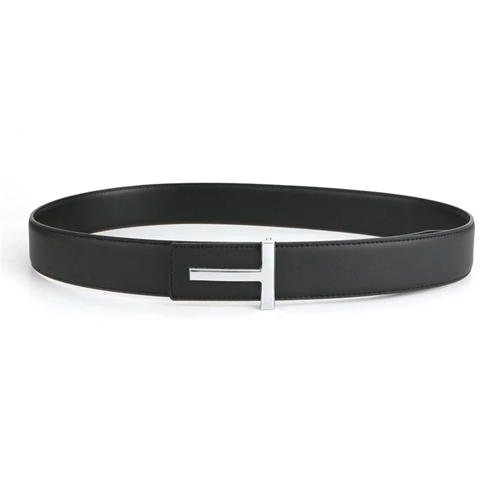 High Quality Wide 3.8cm Leather Business Men Belt Luxury Brand Designer famous Belts for men Jeans Strap Male Buckle belt