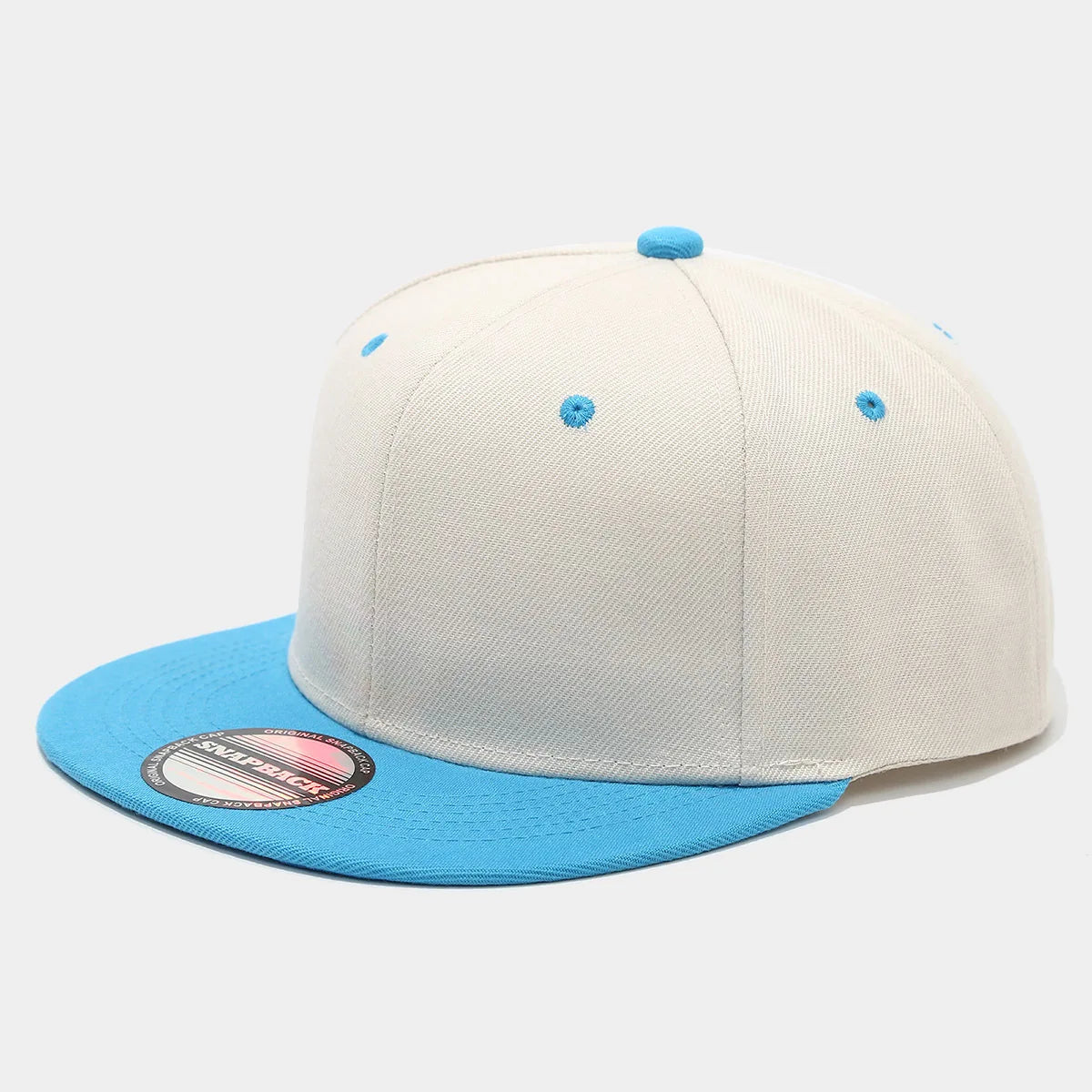 Blank Two Tone Snapback Cap Men Women Flat Brim Baseball Hat Color Block Hip Hop Streetwear Adjustable Plain Bboy Caps