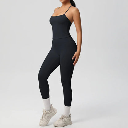 2PCS Yoga Set Nude Feeling Workout Sets Women Tracksuit Gym Push Up Fitness Running Workout Sportwear Sport Bra Leggings Suit