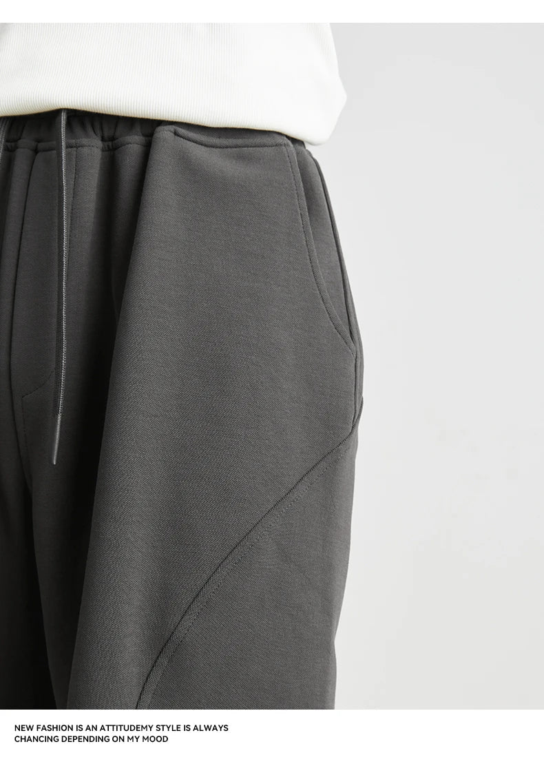 Men's Summer New American Casual Shorts Straight Loose Five-point Pants Solid Color Drawstring Pocket Micro-elastic Sports Pants