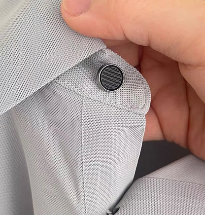 Summer new high-quality ice silk fabric comfortable polo shirt fashionable high-end mens exquisite badge breathable short sleeve