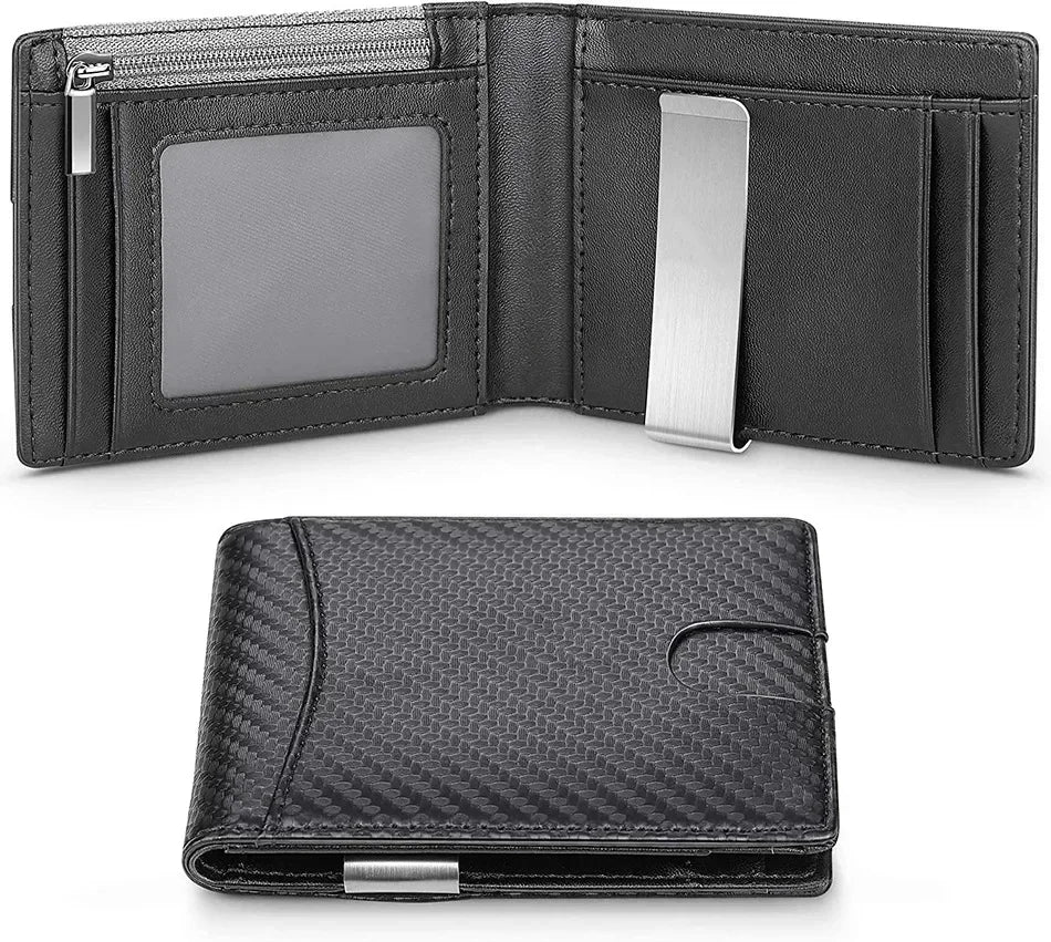 Business Card Holder Smart Wallets for Men Carbon Fiber Slim Thin Minimalist Wallet Custom Personalized Gift EDC